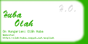 huba olah business card